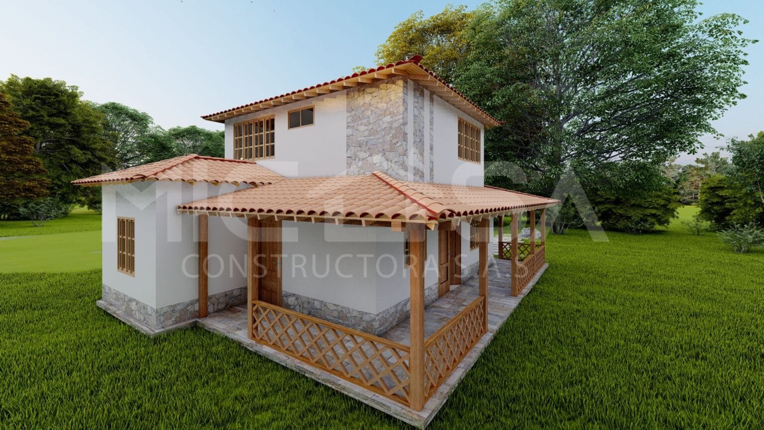 Casa Campestre - 120 m² - Modelo Praga • MiCasa Constructora