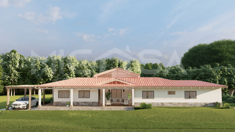 Modelo paramito casa campestre 180m2
